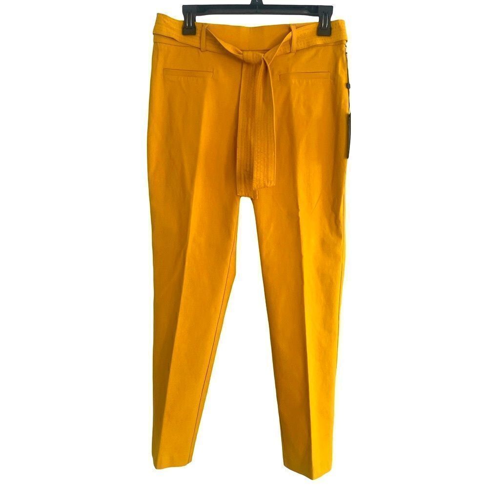 Jules & Leopold - Pull up Slim Leg ankle pants. Size: Medium Color: Harvest Gold